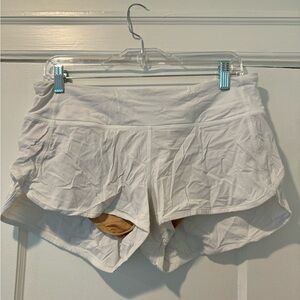 Lululemon Speed Shorts White size 8